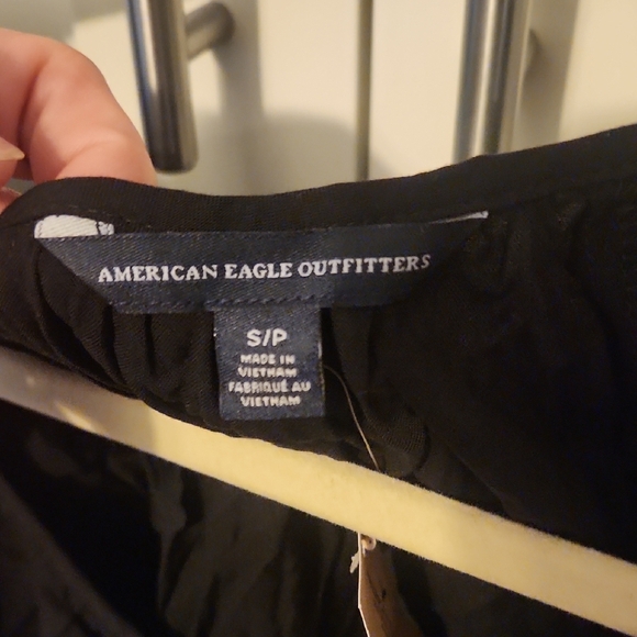 American Eagle Outfitters Black Embroidered Women's Blouse Sz Small Nwt - Picture 2 of 7